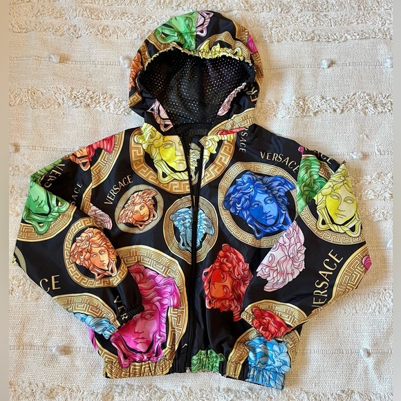 Authentic Versace Kids' Medusa Amplified Hooded Jacket size 6 - Picture 1 of 7
